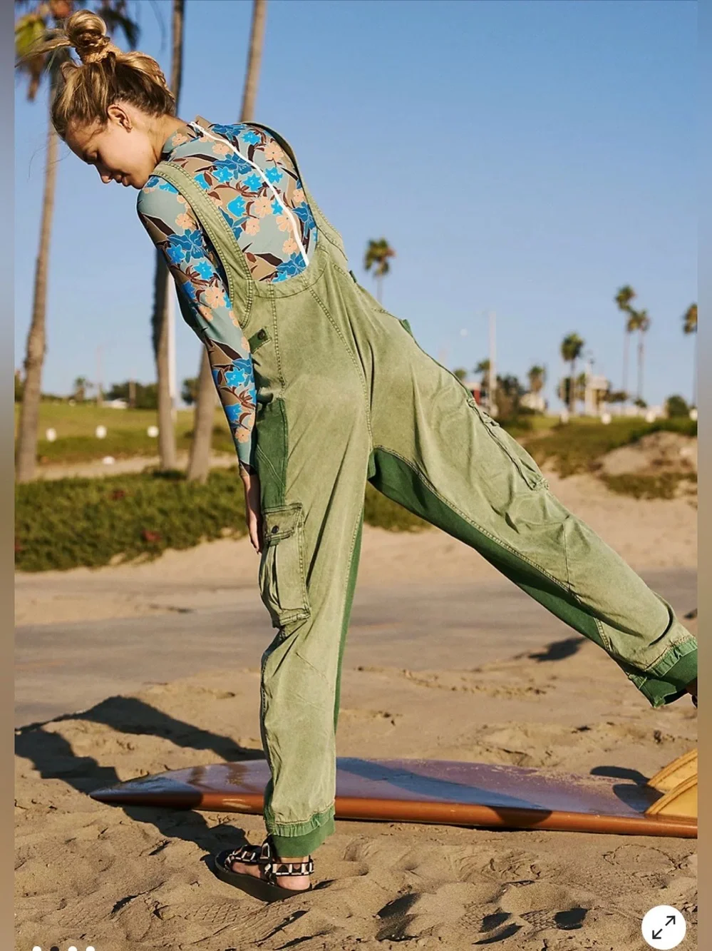 Free people movement fast track onesie in sage